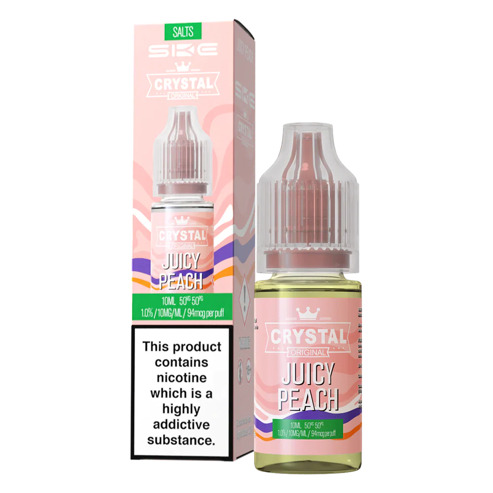 Product Image of Juicy Peach Nic Salt E-Liquid by SKE Crystal Original 10ml