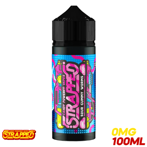 Product Image of Strapped E Liquid - Sour Gummy Worms - 100ml