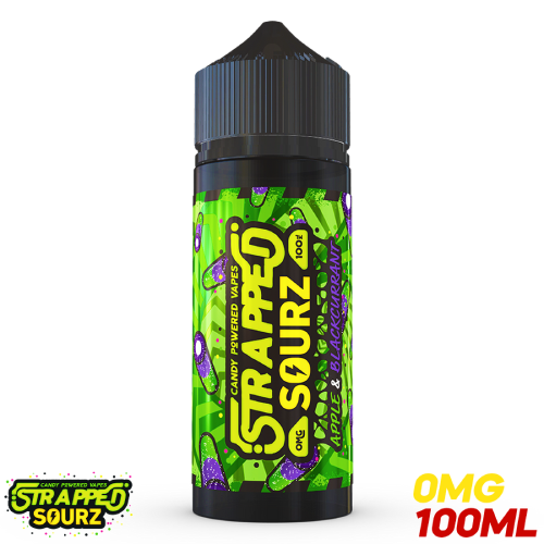 Product Image of Strapped Sourz E Liquid - Apple & Blackcurrant - 100ml