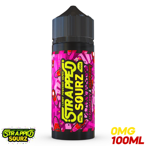 Product Image of Strapped Sourz E Liquid - Strawberry & Raspberry - 100ml