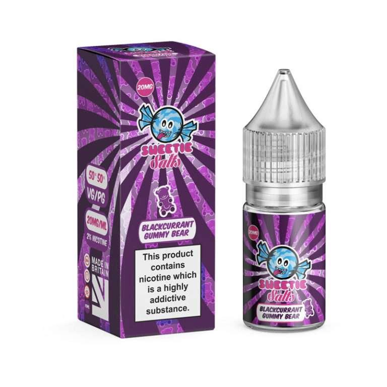 Product Image of Blackcurrant Gummy Bears Nic Salt E-liquid by Slushie Salts 10ml