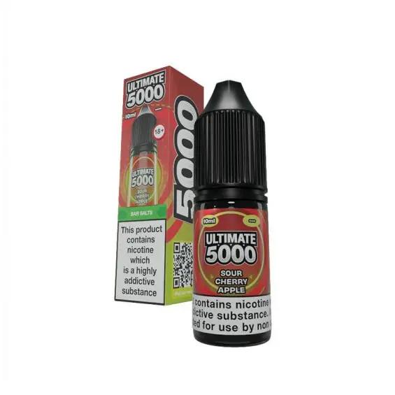 Product Image of Sour Cherry Apple Nic Salt Eliquid by Ultimate Bar 5000 10ml