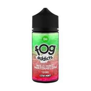 Fog Addicts E Liquid - Wild Mint Watermelon - 100ml - 2 x 18mg Nic Shot = 3mg