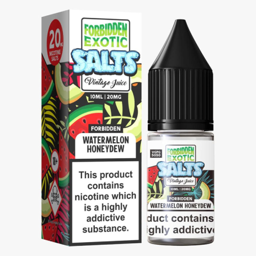 Product Image of Watermelon Honeydew Nic Salt E-Liquid by Vintage Juice Forbidden Exotic Salts 10ml