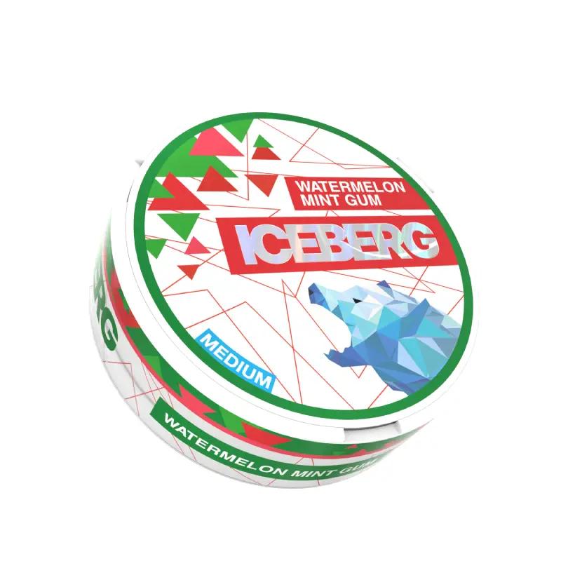 Product Image of Watermelon Mint Gum Nicotine Pouches Light by Ice Berg 20mg/g