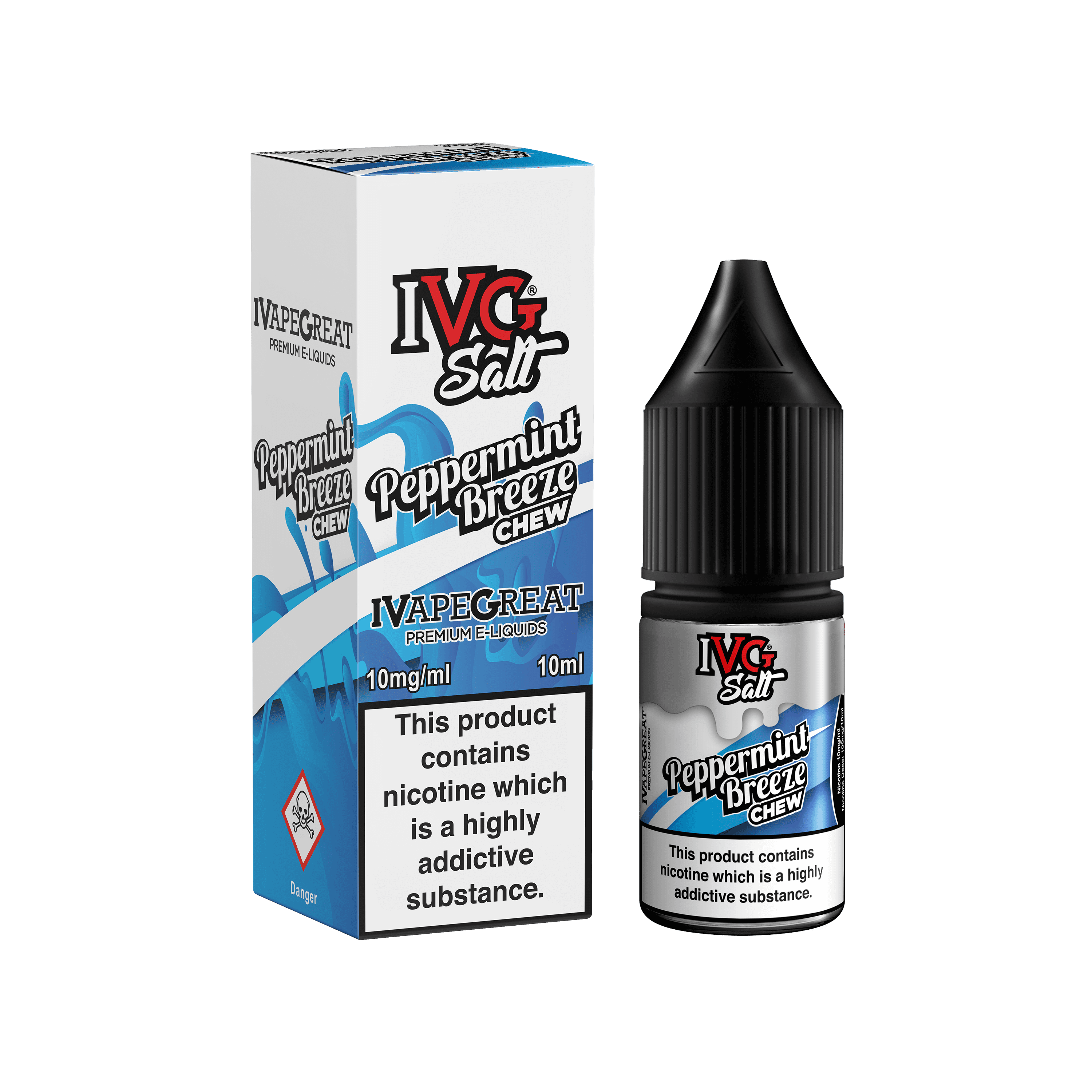 Product Image of Peppermint Breeze Chew Nic Salt E-Liquid By IVG 10ml