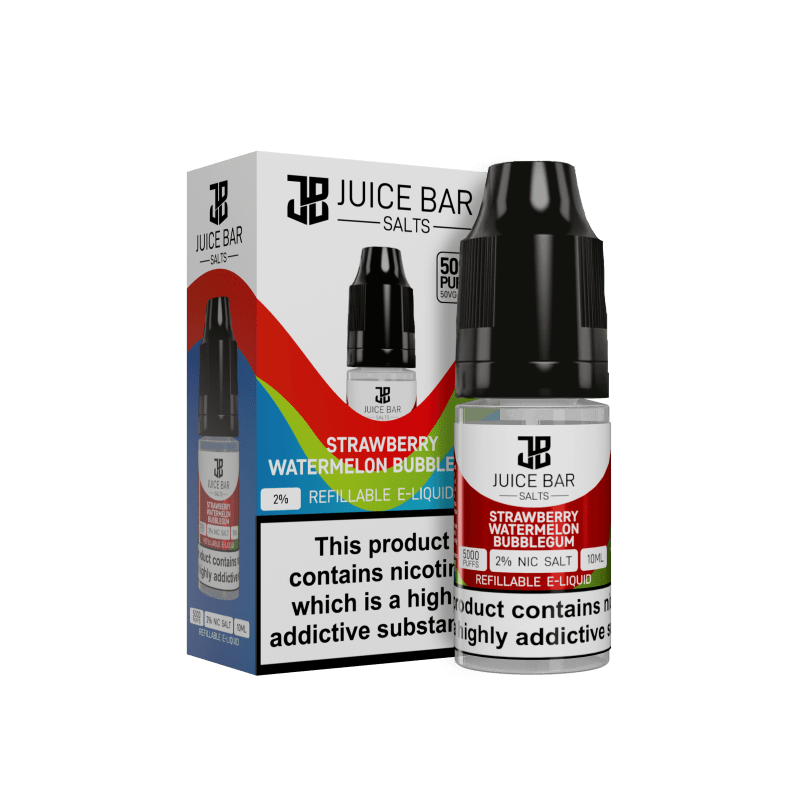 Product Image of Strawberry Watermelon Bubblegum Nic Salts E-liquid by Juice bar 10ml