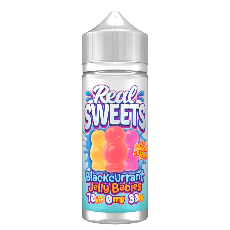 Product Image of Blackcurrant Jelly Babies  Shortfill E-liquid by Real Sweets 100ml