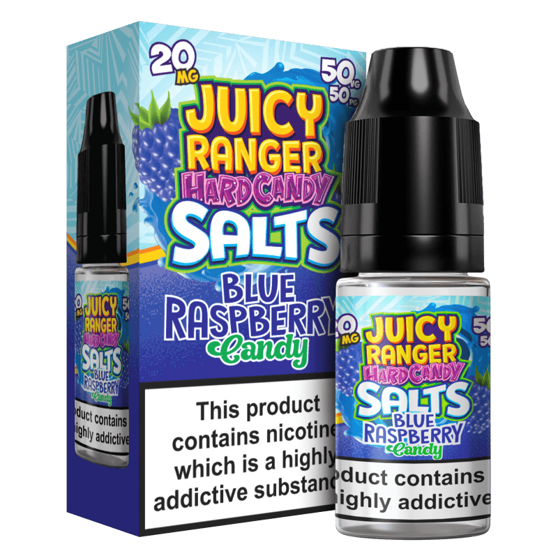 Product Image of Blue Raspberry Nic Salts E-liquid by Juicy Ranger Hard Candy 10ml