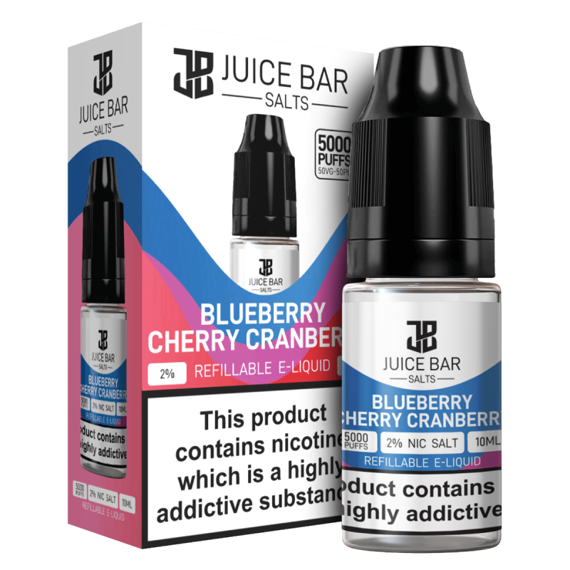 Product Image of Blueberry Cherry Cranberry  Nic Salts E-liquid by Juice Bar 10ml