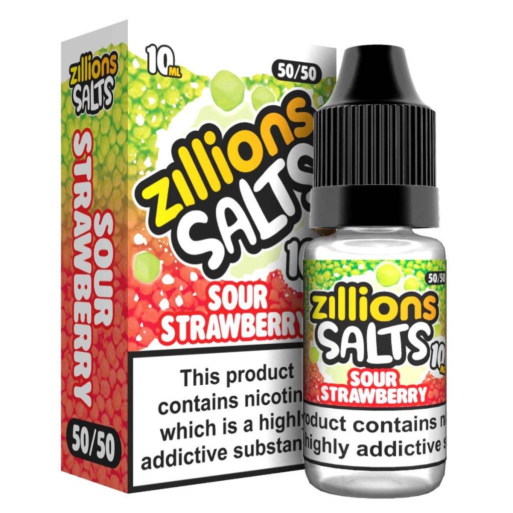 Product Image of Sour Strawberry  Nic Salts E-liquid by Zillions 10ml