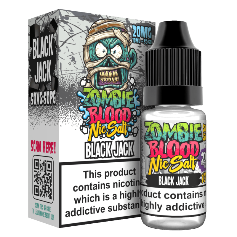 Product Image of Black Jack Nic Salts E-liquid by Zombie Blood 10ml