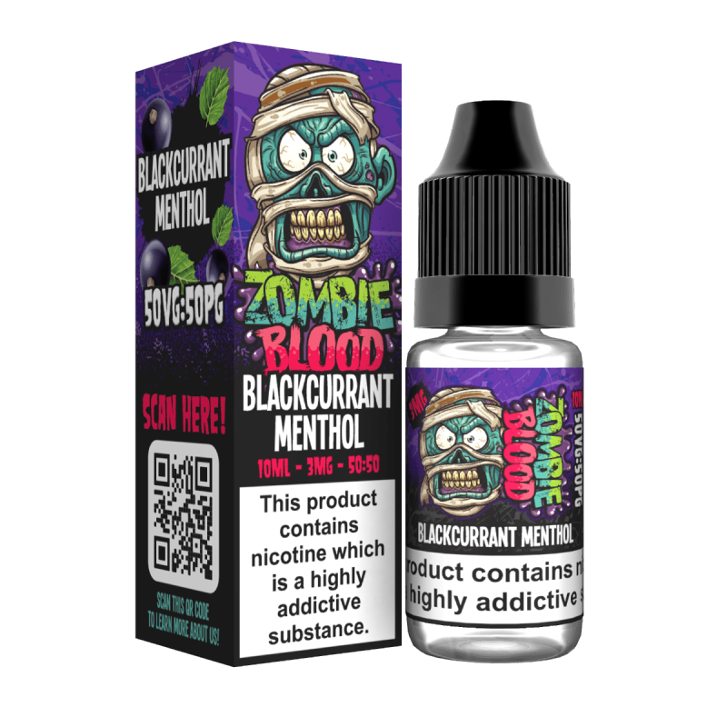 Product Image of Blackcurrant Menthol TPD e-liquid By Zombie Blood 10ml