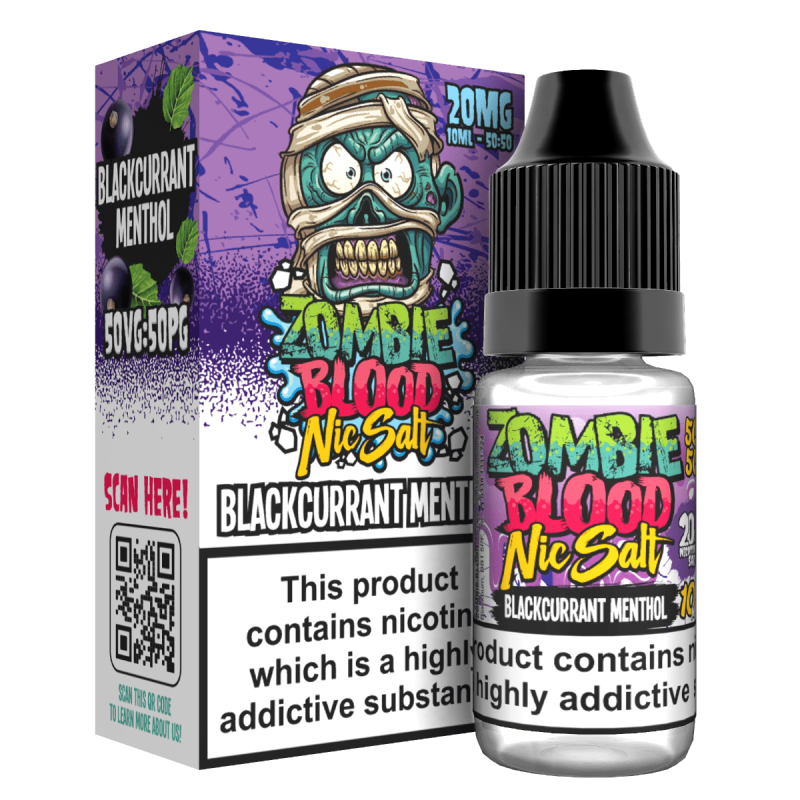 Product Image of Blackcurrant Menthol Shortfill E-liquid by Zombie Blood 100ml