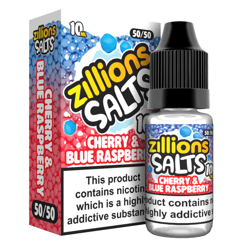 Product Image of Cherry & Blue Raspberry Nic Salts E-liquid by Zillions 10ml