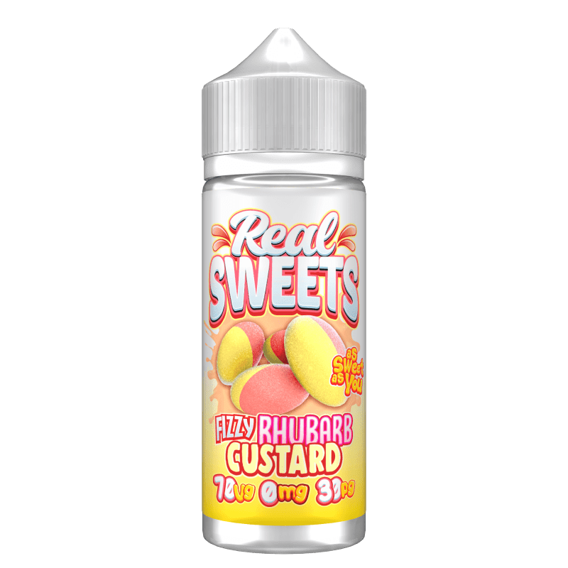 Product Image of Fizzy Rhubarb Custar Shortfill E-liquid by Real Sweets 100ml