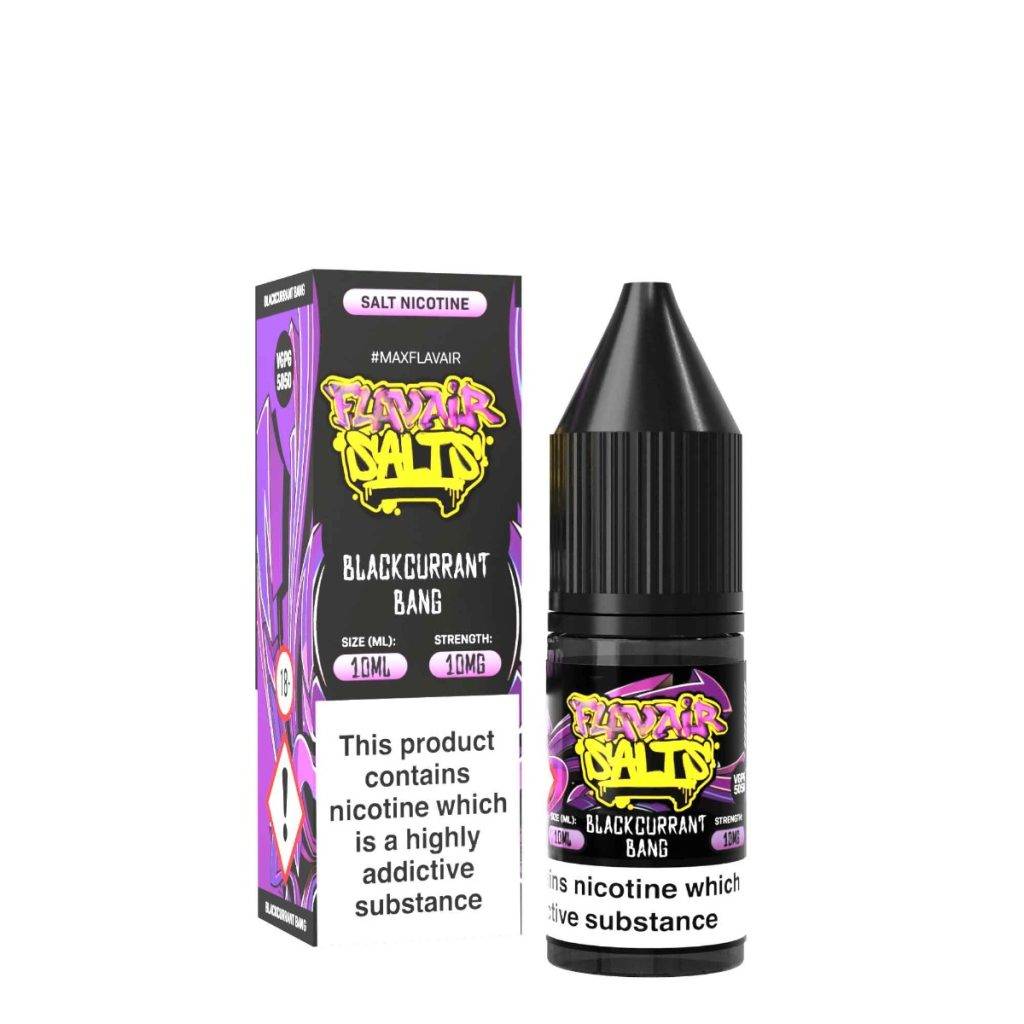 Product Image of Blackcurrant Bang Nic Salts E-liquid By Flavair 10ml