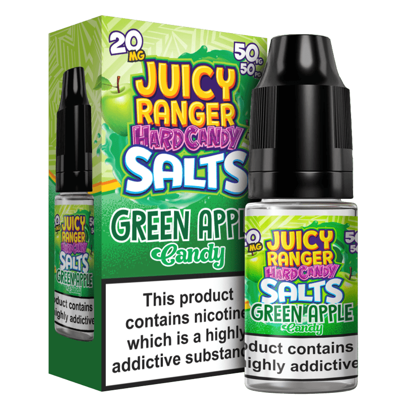 Product Image of Green Apple Nic Salts E-liquid by Juicy Ranger Hard Candy 10ml