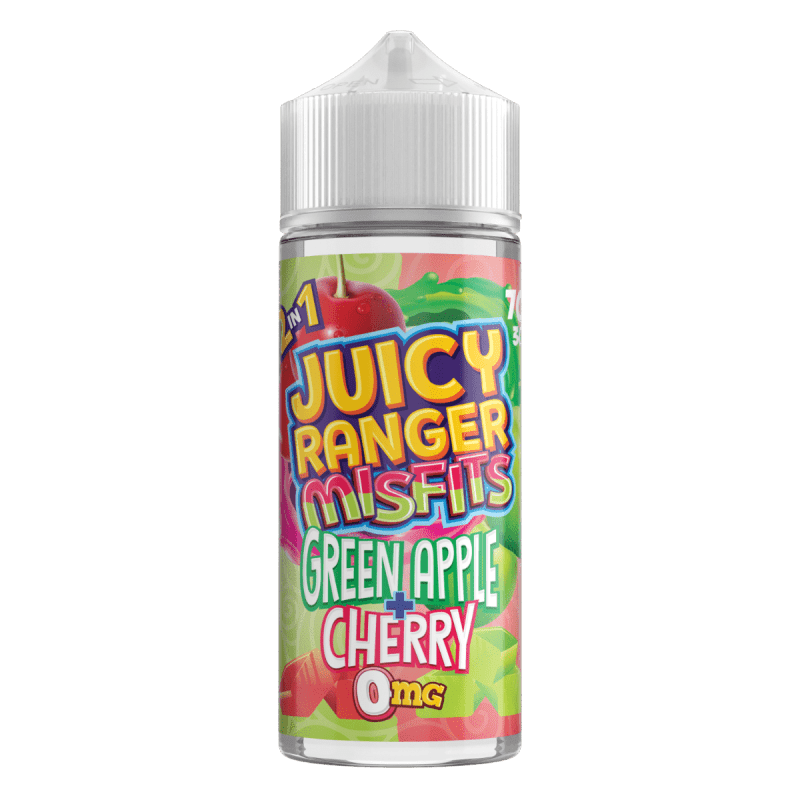 Product Image of Green Apple & Cherry Shortfill E-liquid by Juicy Ranger Misfits 100ml