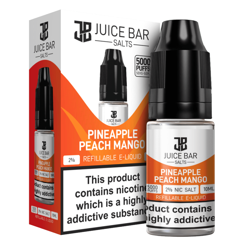 Product Image of Pineapple Peach Mango Nic Salts E-liquid by Juice Bar 10ml