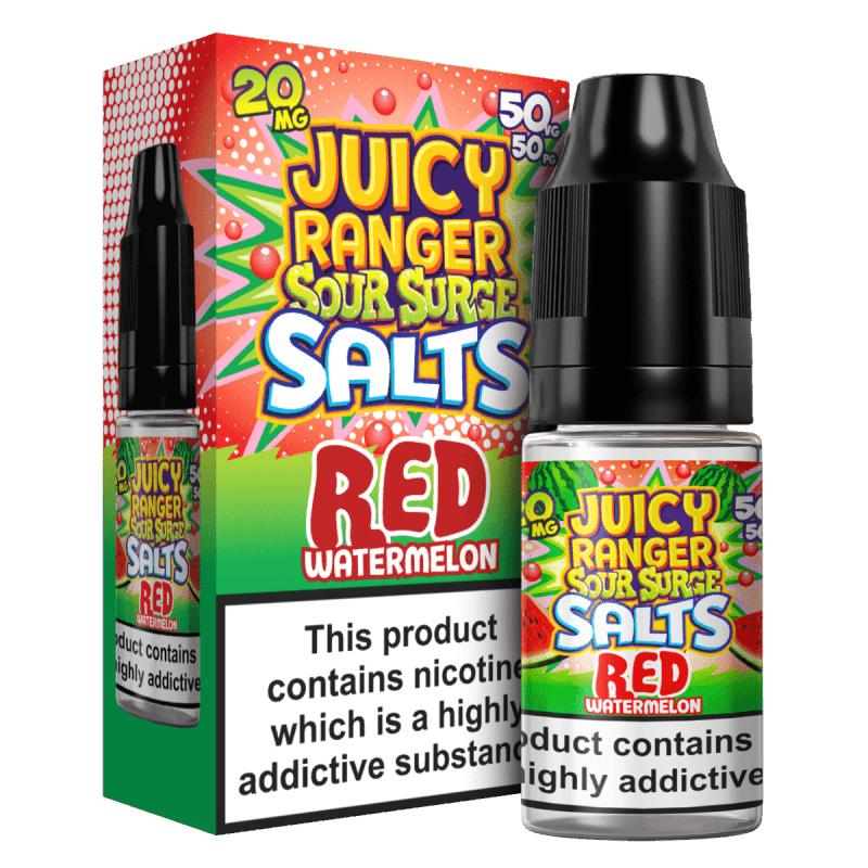 Product Image of Red Wateremlon Nic Salts E-liquid By Juicy Ranger Sour 10ml