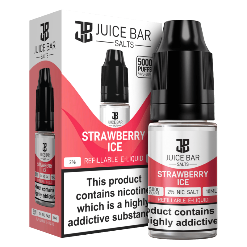 Product Image of Strawberry ice Nic Salts E-liquid by Juice Bar 10ml