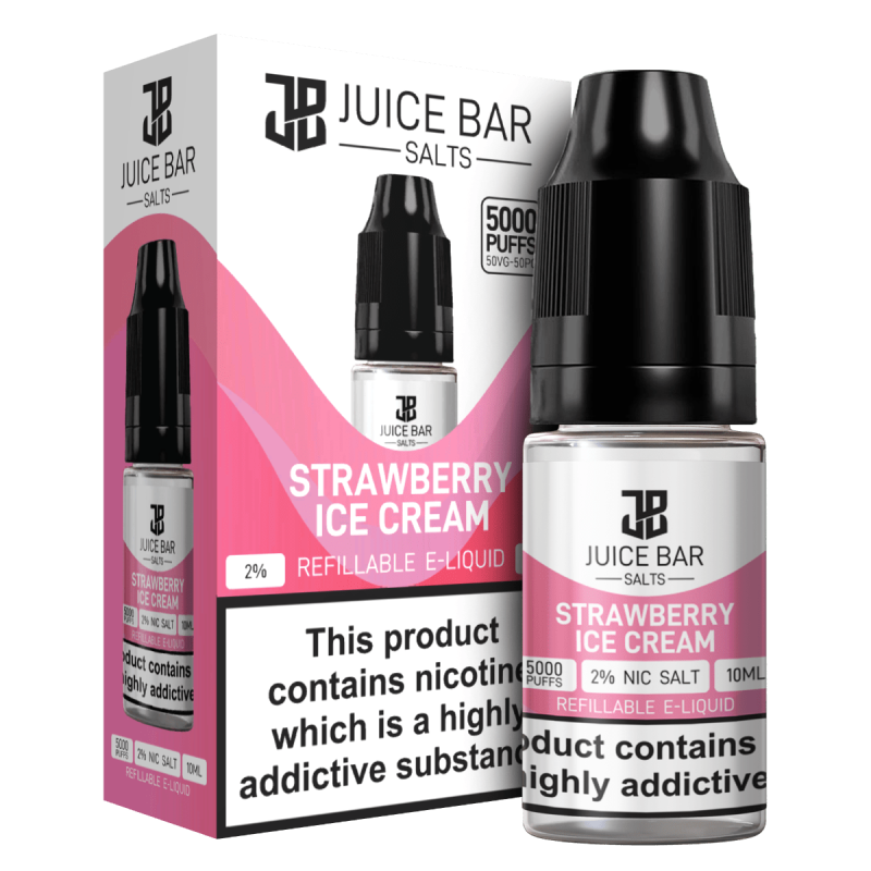 Product Image of Strawberry ice Cream Nic Salts By Juice Bar 10ml