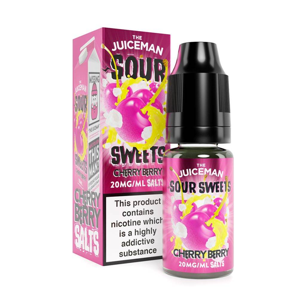 Product Image of Cherry Berry Nic salts E-liquid by The Juiceman Sour 10ml