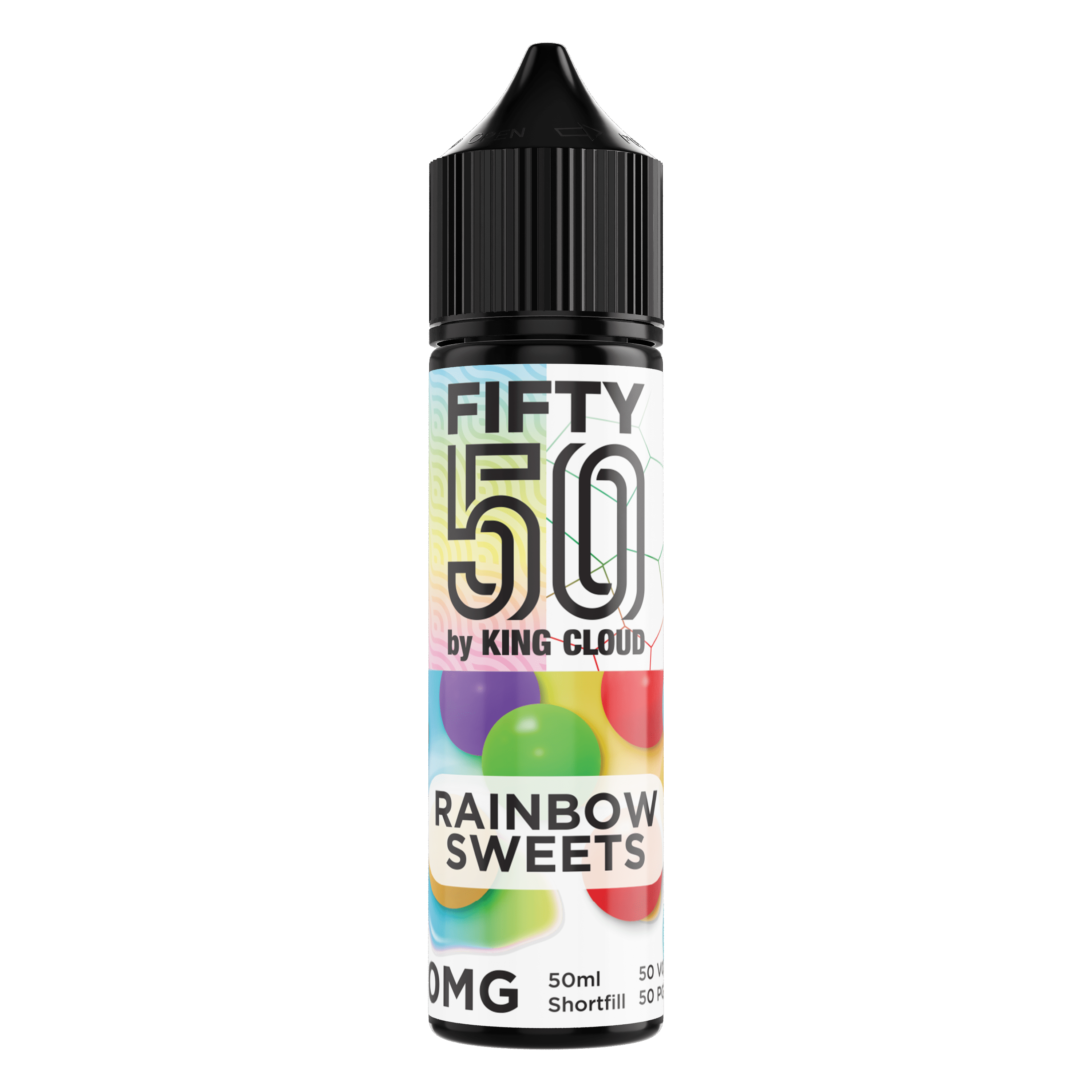 Product Image of RAINBOW SWEETS SHORTFILL E-LIQUID BY FIFTY 50 60ML