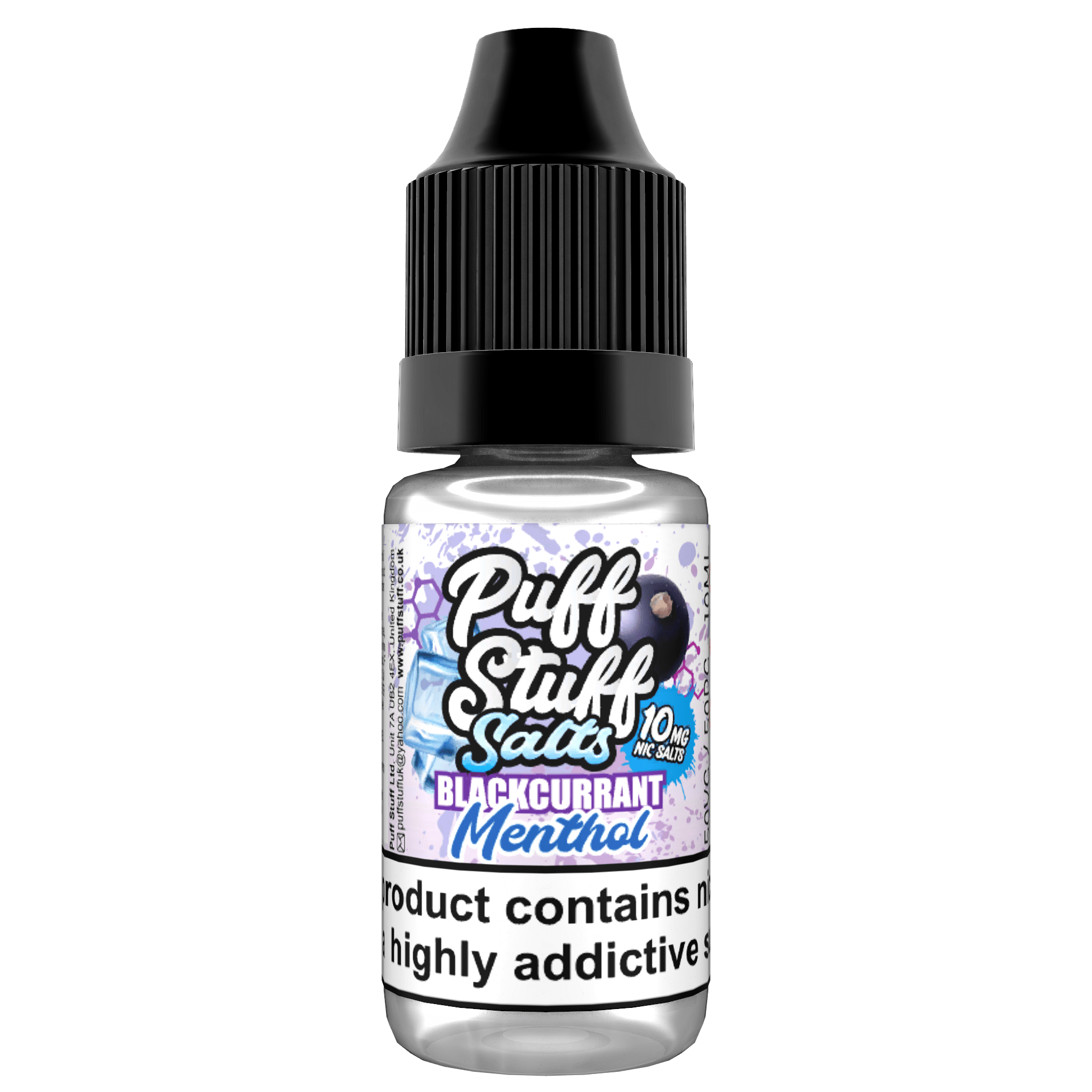 Puff Stuff Salts - Blackcurrant Menthol - 10ml nic Salt