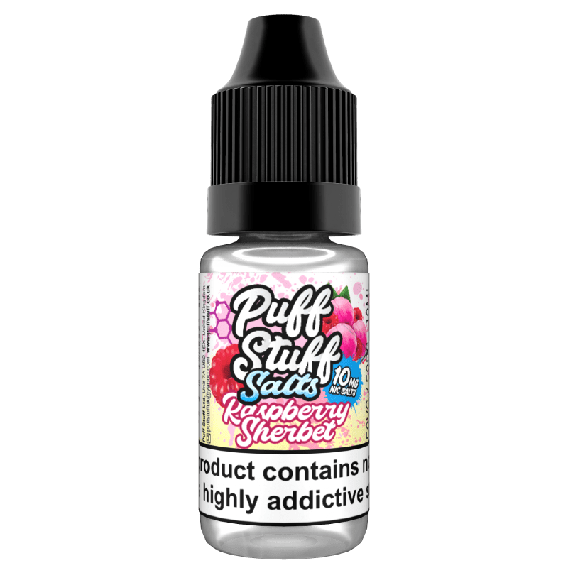 Puff Stuff Salts - Raspberry Sherbet - 10ml nic Salt