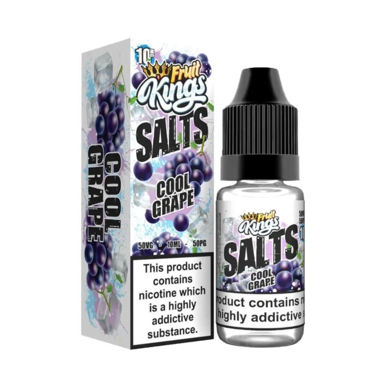 COOL GRAPE NIC SALTS E-LIQUID BY FRUIT KING 10ML