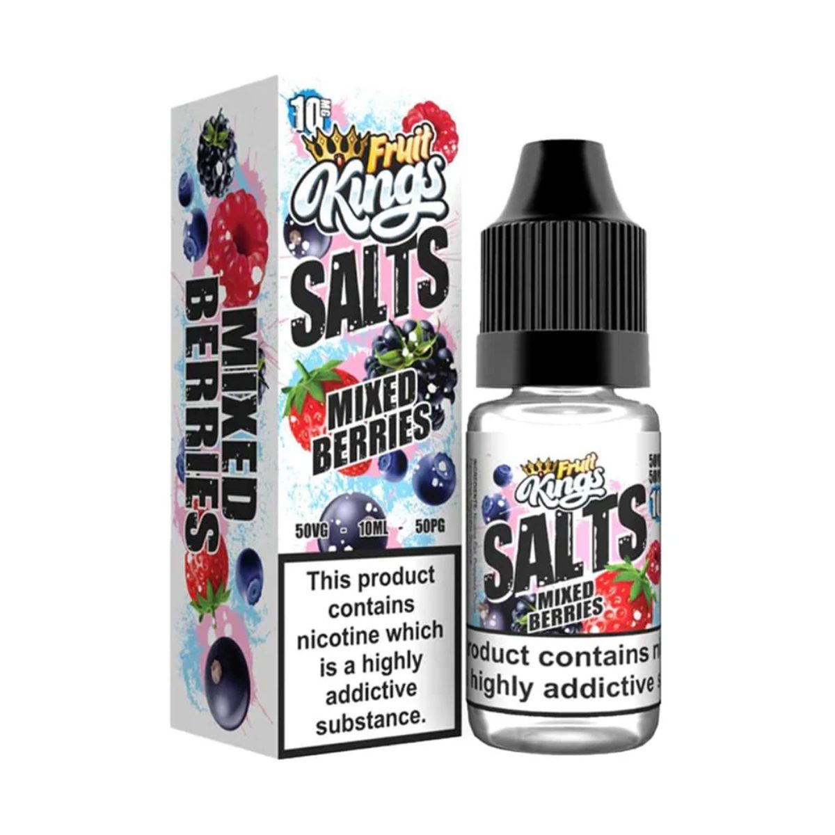 MIXED BERRIES NIC SALTS E-LIQUID BY FRUIT KING 10ML