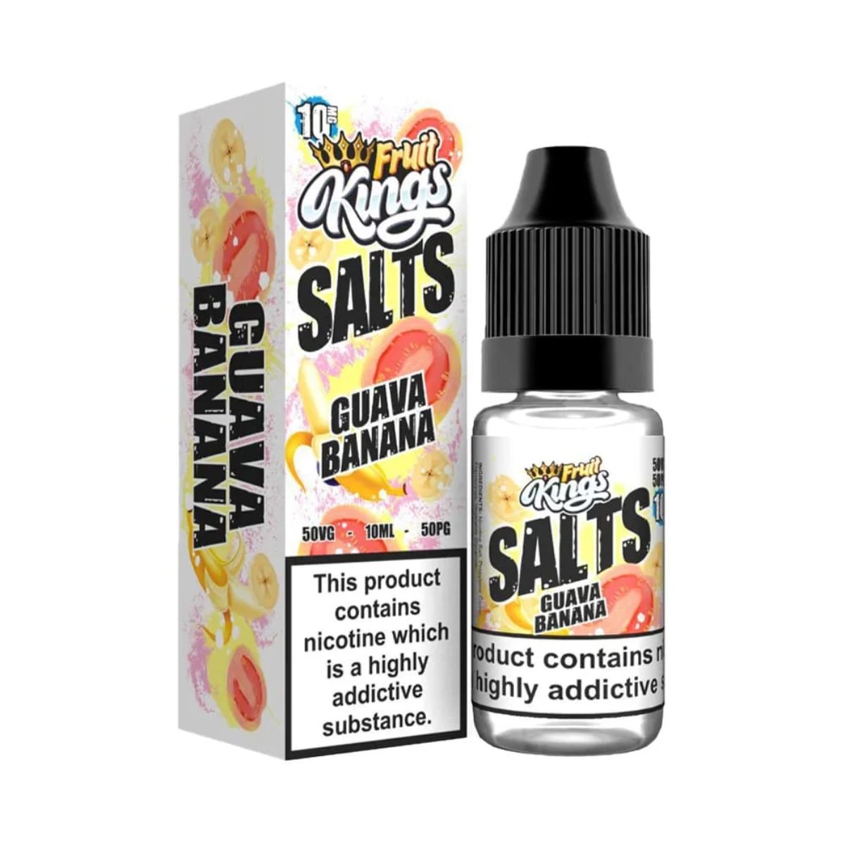 GUAVA BANANA NIC SALTS E-LIQUID BY FRUIT KING 10ML