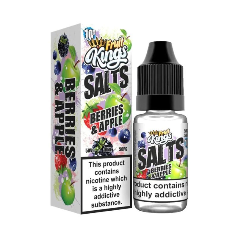 BERRIES & APPLE NIC SALTS E-LIQUID BY FRUIT KING 10ML