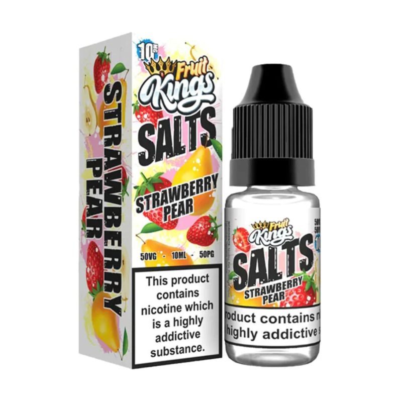 STRAWBERRY PEAR NIC SALTS E-LIQUID BY FRUIT KING 10ML