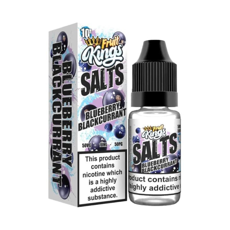 BLUEBERRY BLACKCURRANT NIC SALTS E-LIQUID BY FRUIT KING 10ML